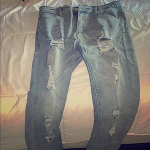 Distressed  skinny jeans